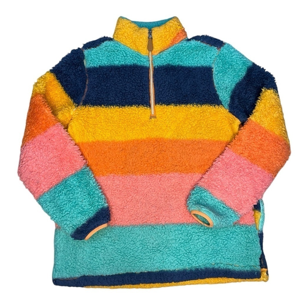 Katydid Rainbow Sherpa Pullover Size Small